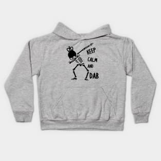 Keep Calm And Dab Skeleton Kids Hoodie